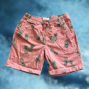 Men’s Urban Outfitters Coral Pineapple Print Shorts
